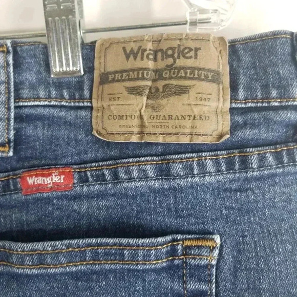 Wranglers Men's Denim Blue Jeans Sz 44x30 - Picture 5 of 8